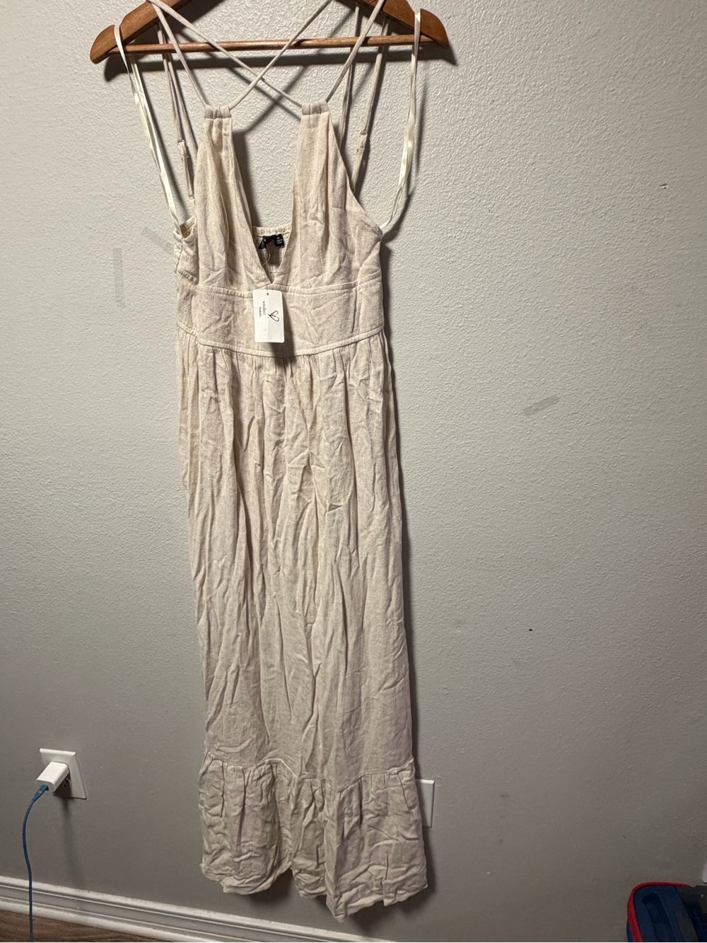 Windsor Light Cream Strappy Maxi Dress